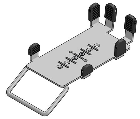 ERGONOMIC SOLUTIONS SpacePole MultiGrip PIN-putemontert bakplate