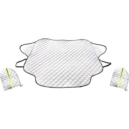 Bil Vindusvisker Deksel, Snø 61,8 X 48,6 Tommer Med Speil Og Magnetisk Kant, For Lastebil SUV Biler All Weather