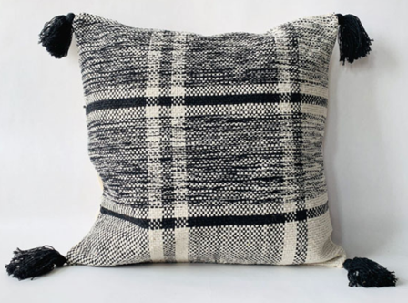 Trend Design Putetrekk Sorte Ruter 50x50cm