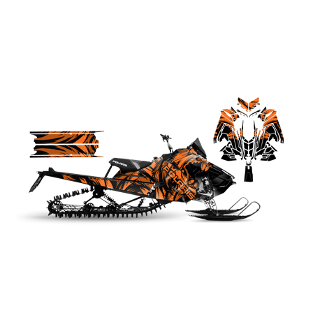 Dekalkit SweTown D-Wolf Oransje - Polaris Axys 800 Switchback XCR 2018-2020