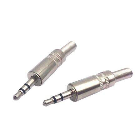 Nikkelbelagt 3,5 Han Audio Hovedtelefon Jack 3,5 mm Stik 3,5 Dobbelt C