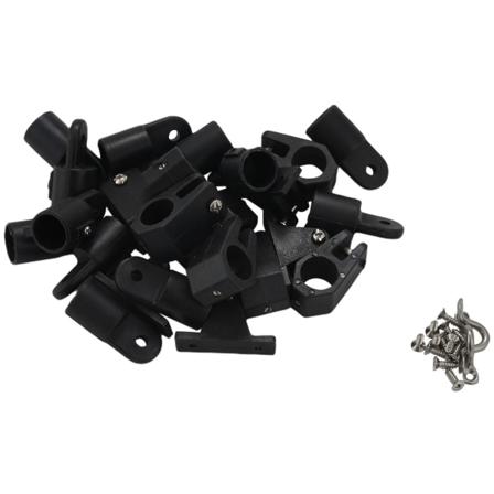 24st/ set Universal Nylon marin cover Bimini Toppdäck Gångjärn Käft Skjut Ögonändbeslag Black