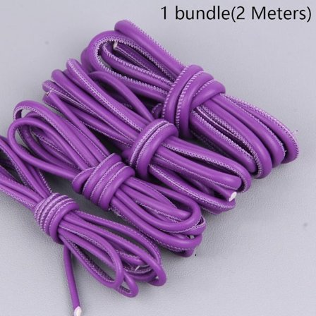 2 meter läderrep Handgjord sträng LILA