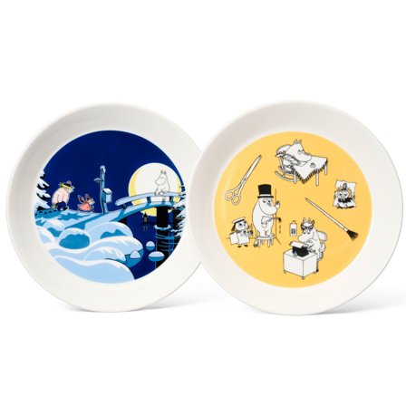 Arabia Mumin tallerken, Kontor & Vinternat, 19 cm, 2 stk. | KitchenOne