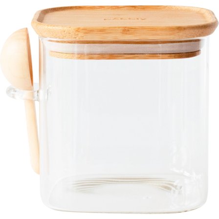 Pebbly Glasburk med bambulock och måttsked 800 ml | Inredning > Förvaring > Förvaringslåda | Bagaren och Kocken