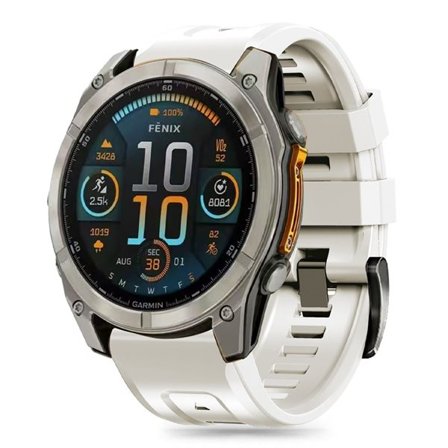 Tech-Protect Silikonerem til Garmin Fenix 5S / 5S PLUS / 6S / 6S Pro / 7S / 8 (43MM) - Titanium