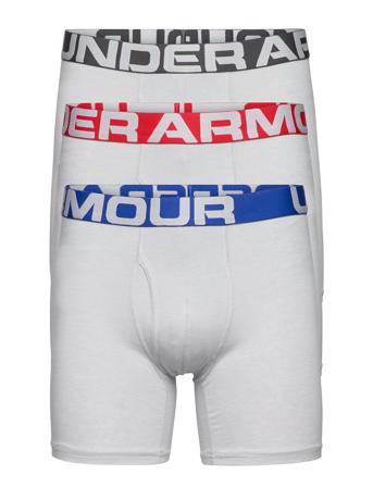 Ua Charged Cotton 6In 3 Pack Grey Under Armour