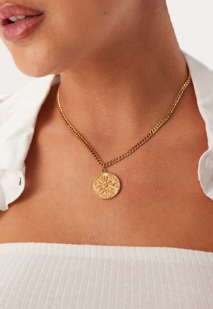 BY JOLIMA Sun Necklace Gold Gold Klær