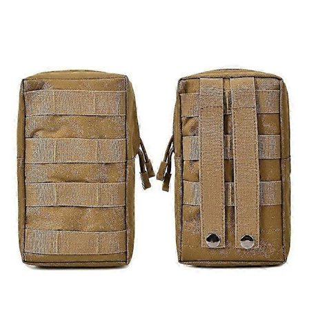 Taktisk Molle Taljetaske Vandtæt EDC Taske Jagtudstyr Værktøjsbælte Taske khaki