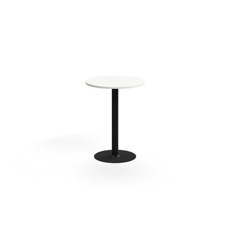 Bar table ALVA, Ø700x900 mm, floor fixed, high pressure laminate, black/white