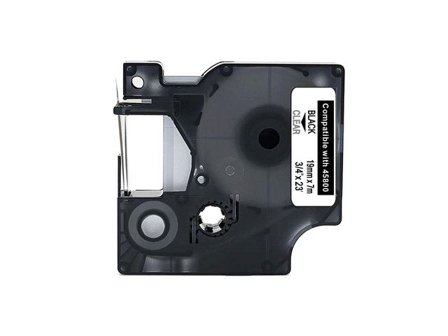 Tape 19mm Svart på Klar - Lyreco - Kontorsmaskiner - Märkmaskiner och tape - Tape - Dymo D1