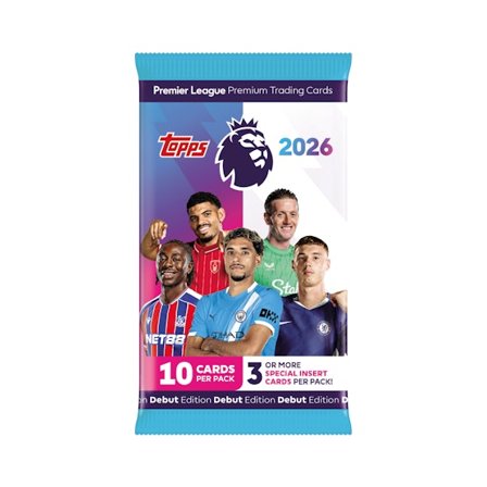 Topps - Premier League 2026 Card Pack (10 cards) Black Trading Cards - @ Hatstore