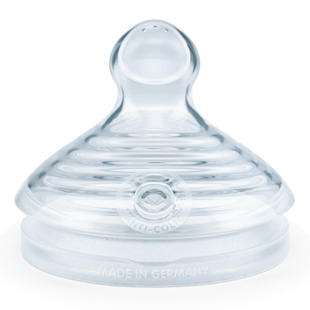 NUK For Nature Teat Silicone Flaskesmokk Brystmelk/morsmelkerstatning, Small, 2 stk.
