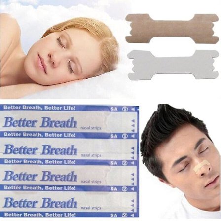 50 Pcs Breathe Nasal Strips Right Way Stop Snoring Anti Snoring Strips Easier Better Breathe Health Care