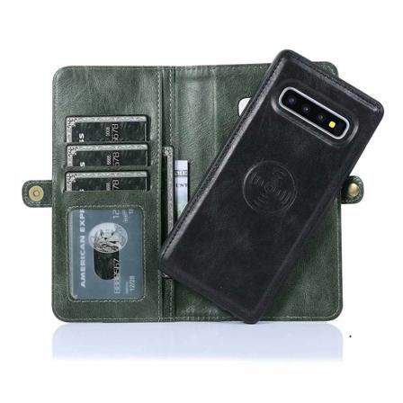 Samsung Galaxy S10 - Plånboksfodral Mörkgrön