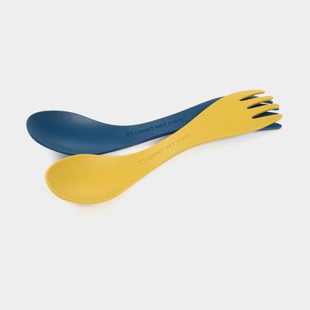 Sporkar Light My Fire Sporkar Little Bio MustyYellow / HazyBlue, 14 cm, 2-pack - camping