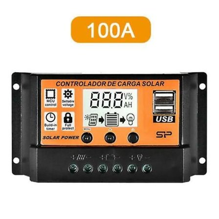 100A 80A 50A 12V/24V auton aurinkopaneelin lataussäädin jännitteensäädin kaksois-USB