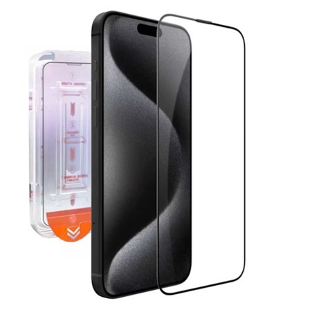 Easy Install iPhone 15 Pro Skärmskydd HD Härdat Glas