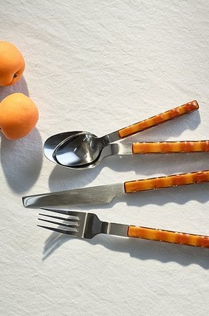 Jotex - Bestickset 24-pack Silver/karamell BISQUE - Köp Bestick hos Jotex