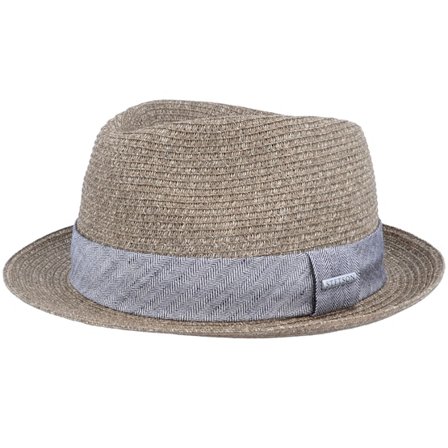 Stetson - Beige straw Hatt - Trilby Toyo Khaki Straw Hat @ Hatstore