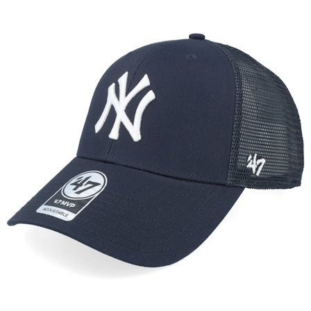 47 Brand - MLB Blå trucker Caps - New York Yankees Branson Mvp Navy/White Trucker @ Hatstore
