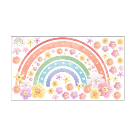 Rainbow Väggdekaler Väggkonstklistermärken Peel and Stick