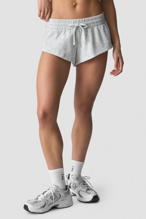 ICANIWILL - Everyday Unbrushed Sweat Shorts Light Grey Melange - Damer - Træningstøj fra ICIW