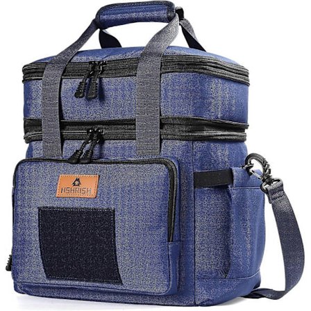 Taktisk matboks, stor utvidbar isolert lunsjveske, slitesterk vanntett lekkasjesikker kjølebag for voksne/menn/kvinner/arbeid utendørs strandturer, 20