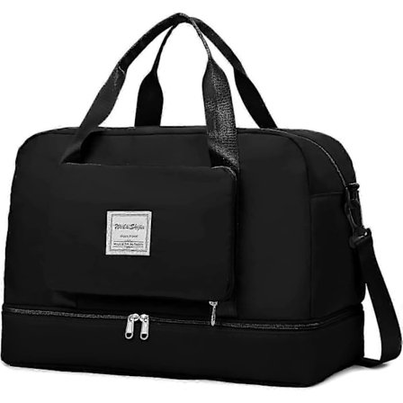 Sammenleggbare reisevesker for kvinner, weekendbag med skoskap og våtlomme, vannavstøtende gymbag, håndbagasje Holda