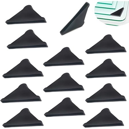 Pakke med 20 Spejlhjørnebeskyttere 4 x 50mm Plastikhjørnebeskyttere Form Trekantet Glasbordhjørnebeskytter Pude