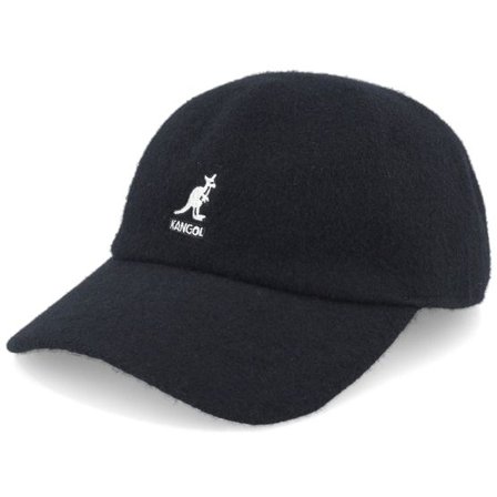 Kangol - Svart fitted Keps - Wool Spacecap Black Fitted @ Hatstore