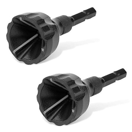 KINCJON 2 stk. Afgratningsværktøj til udvendig affasning, 1/4 tomme sekskantet skaft Afgratningsværktøj Roterende fjernelse af grat Affasningsbor GCO