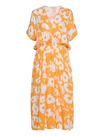 Andina Long Dress Aop 8083 Orange Samsøe Samsøe