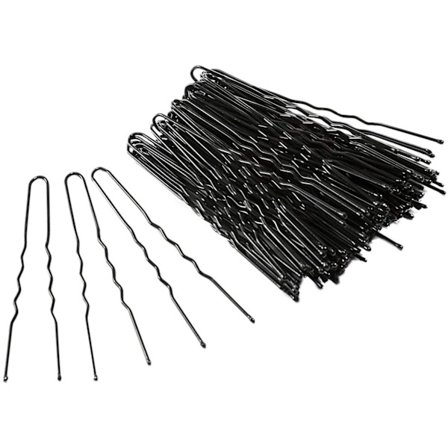 60 svarta hårnålar