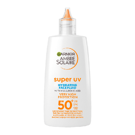 Garnier Ambre Solaire Super UV Hyaluronic Acid Hydrating Fluid SPF50+ Solskydd & solvård Dam 40 ML