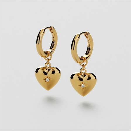 Heart As Gold Creolen - 24K VERGOLDETES STERLINGSILBER