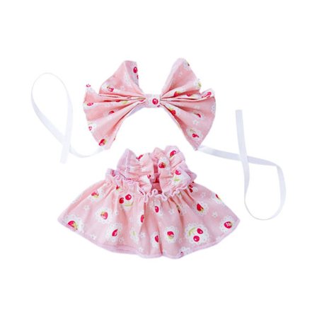 Dukketøj Mininederdel JORDBÆR JORDBÆR