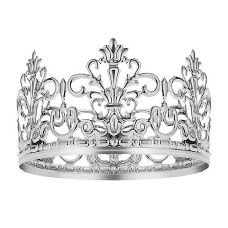 Tårtdekoration realistisk metallkrona tårtdekoration kungligt tema babyshower dekoration L Silver