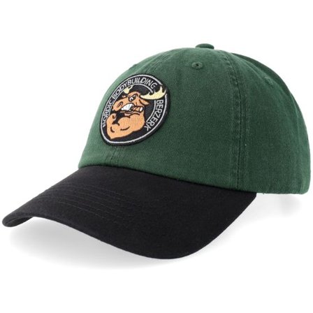 Berzerk - Grön unconstructed Keps - Jacked Moose Black Round Washed Dark Green/Black D @ Hatstore