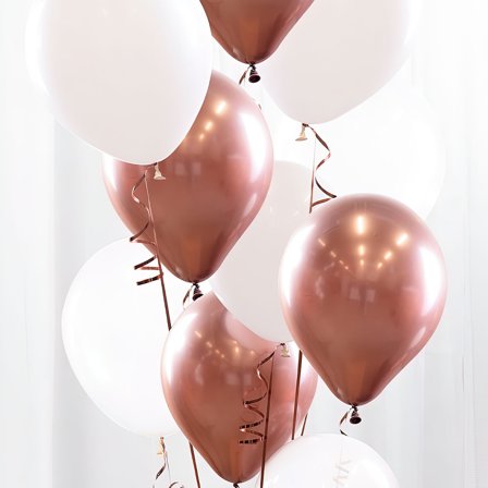 Ilmapallokimppu Chrome Ruusukulta