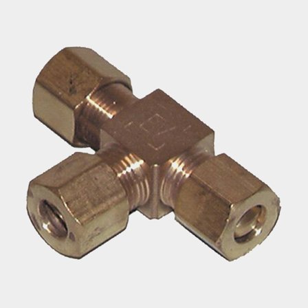 Trójnik Integrated Gas Technologies, mosiądz, pasuje do rury 8 mm - Jachtowa