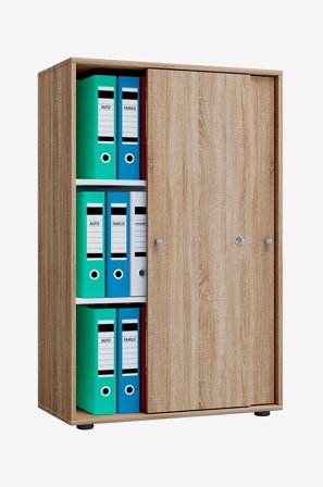 VCM - Kontorskab Lona Xl med skydedøre - Beige - Hylder & opbevaring - Fra Homeroom