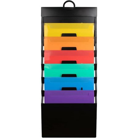 Seinälle kiinnitettävä tiedostojärjestäjä A4-lehtiteline, seinälle kiinnitettävä tiedostojärjestäjä, muovinen taitettava lehtien säilytyslaukku, 