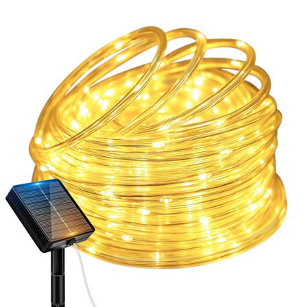 Btfarm Solarljusslang Utomhus Väderbeständig, 10 m 100 LED Solarljusslang Utomhus IP65 Vattentät, 8 Lägen Ljusslingor Utomhus Solcellsdriven