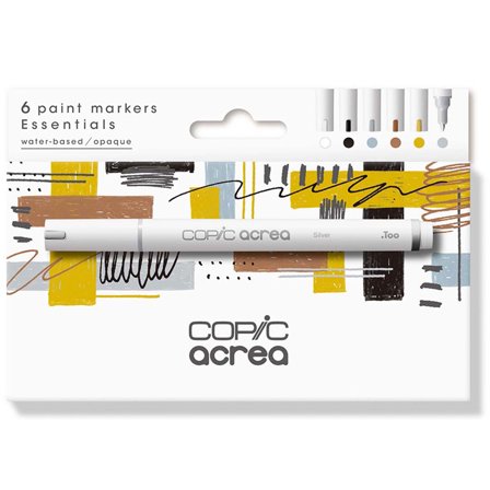 Acrea Paint Marker Set of 6 Essential Colours