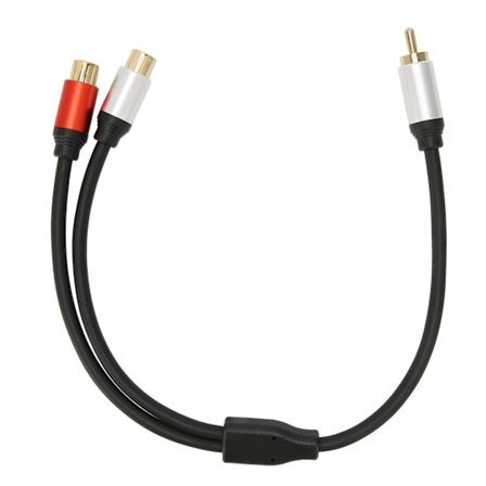 1RCA Hane till 2RCA Hona Kabel AUX Förlängning Y Adapter Stereo Splitter Sladd för DVD TV Laptop