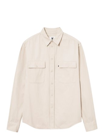 Wwaxl Herringb Shirt Beige WOOD WOOD