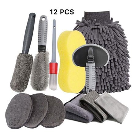 Bilsats för rengöring av hjul, hjulborste för rengöring av bilhjul