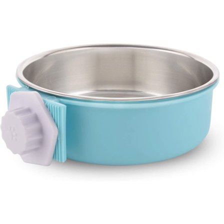 Blå (S 13*4) Hundebur Skål Avtakbar Rustfritt Stål Henge B