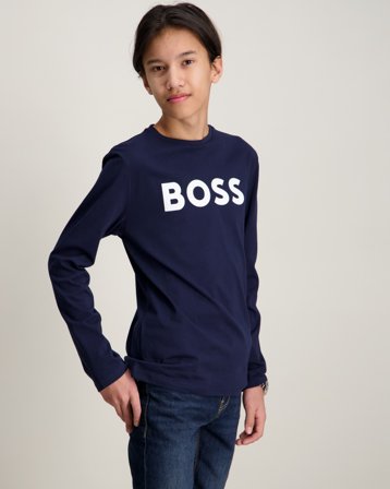 BOSS LONG SLEEVE T-SHIRT Sininen T-paidat Pojat - Kids Brand Store